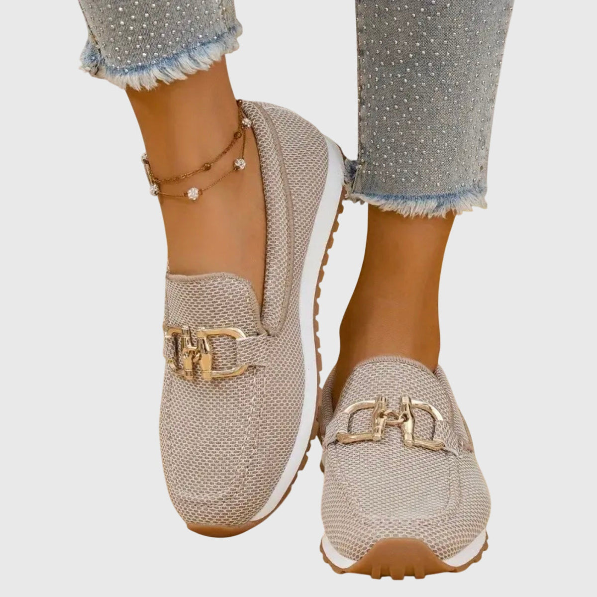 Mocasines Mujer en Tonos Neutros Claros