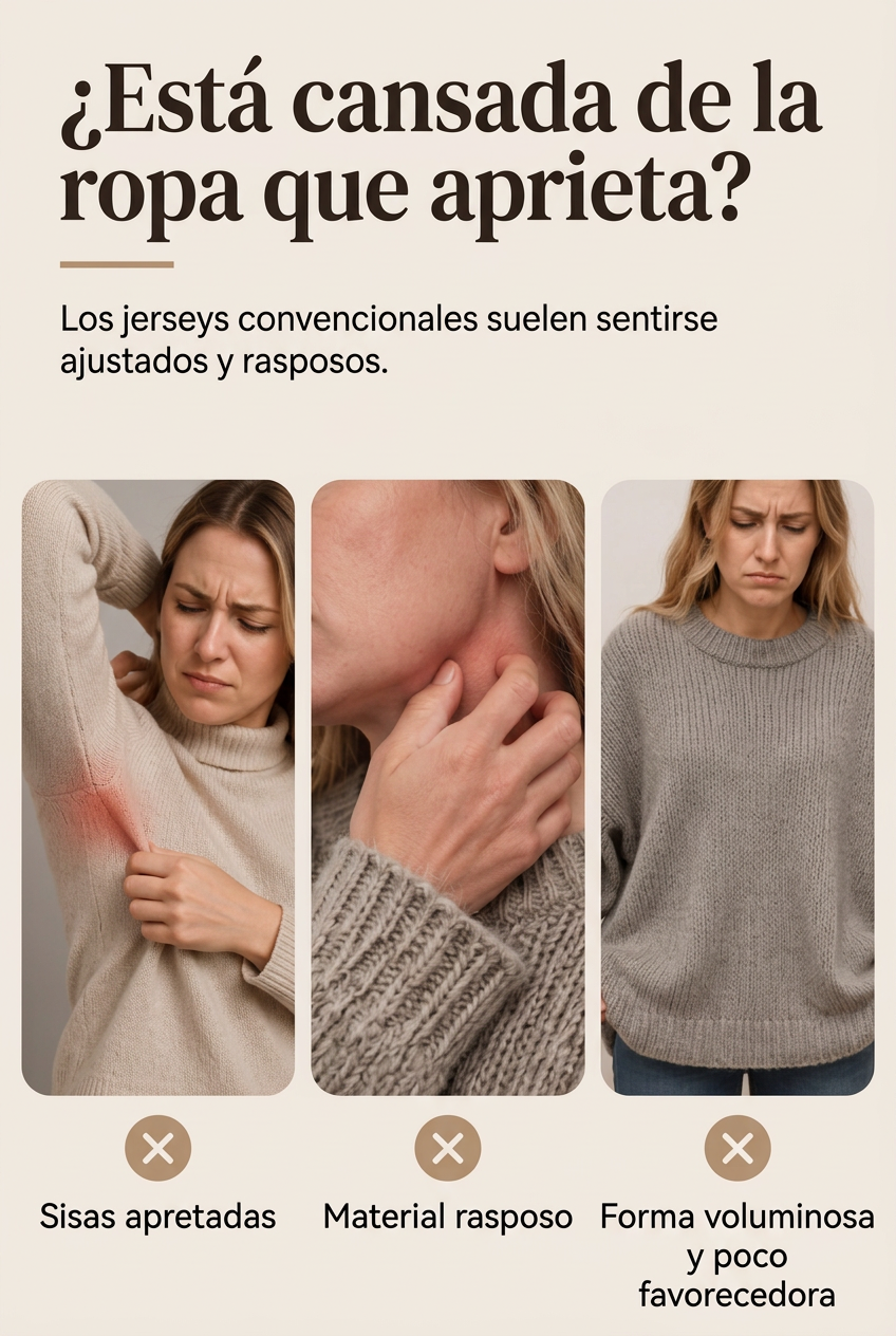 Chaqueta de punto grueso con mangas murciélago para mujer