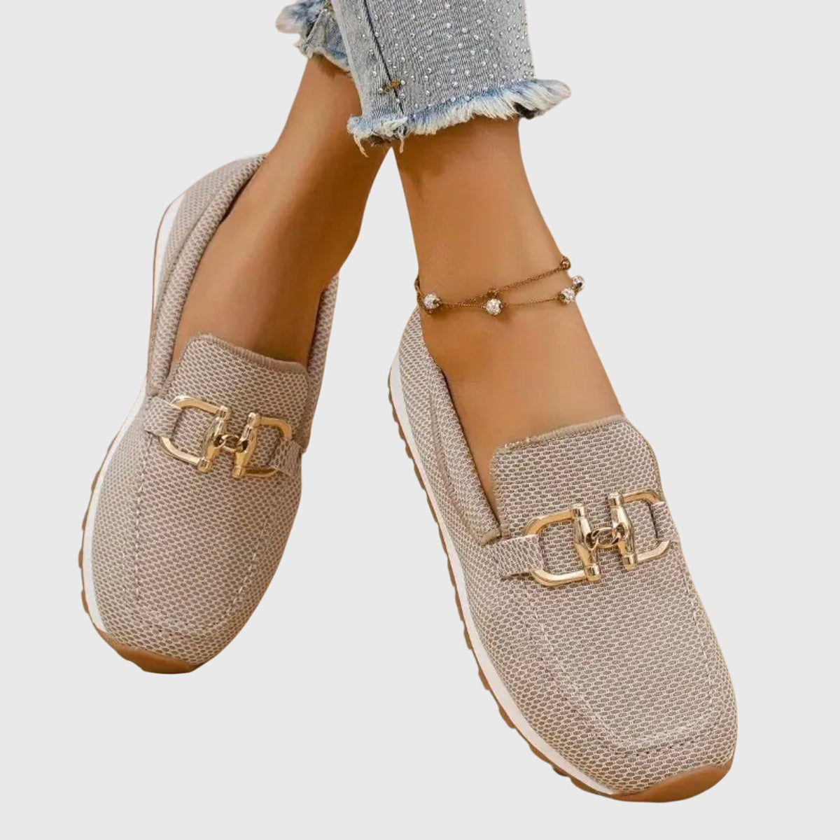 Mocasines Mujer en Tonos Neutros Claros