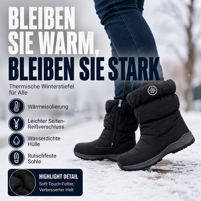 🎉Top Angebot! Jetzt kaufen!🎉 Damen Winter-Mittelkalbs rutschfeste Schneestiefel