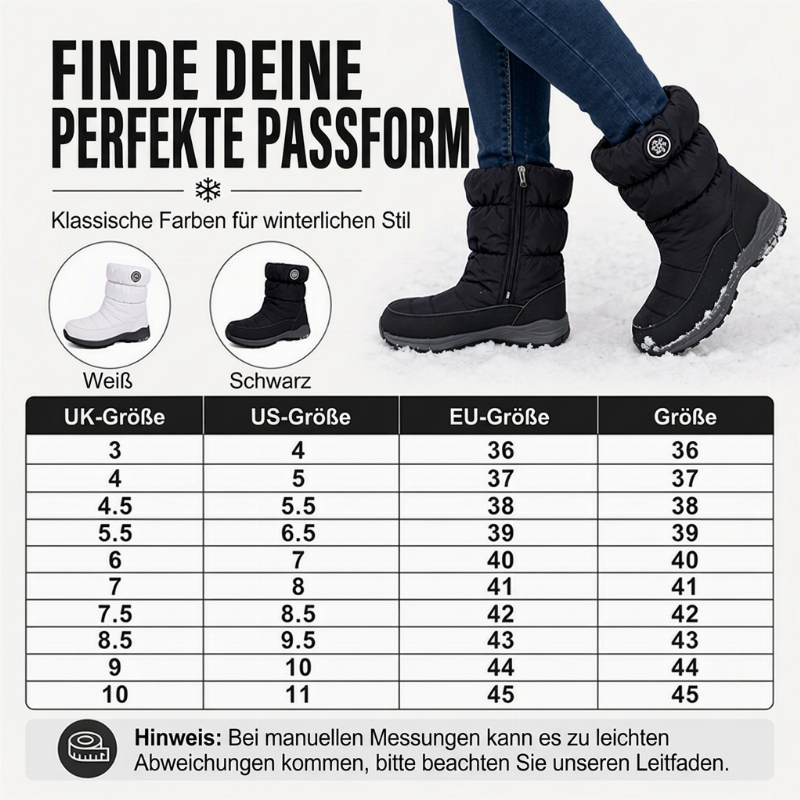 🎉Top Angebot! Jetzt kaufen!🎉 Damen Winter-Mittelkalbs rutschfeste Schneestiefel